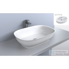   Lunart Liza 60x41,3 cm-es pultra ültethető öntöttmárvány mosdó csaplyuk és túlfolyó nélkül,matt fehér 5999123006929