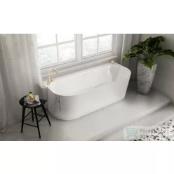   Lunart Nadia 170x75 cm-es falhoz tolható öntöttmárvány kád szifon nélkül,fényes fehér 5999123006998