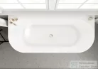 Lunart Nadia 170x75 cm-es falhoz tolható öntöttmárvány kád szifon nélkül,fényes fehér 5999123006998