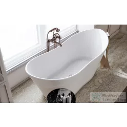   Lunart Tiffany 180x75 cm-es szabadon álló öntöttmárvány kád szifon és túlfolyó nélkül,fényes fehér 5999123007032