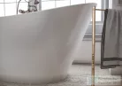 Lunart Tiffany 180x75 cm-es szabadon álló öntöttmárvány kád szifon és túlfolyó nélkül,matt fehér 5999123007049