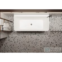   Lunart Leila 169x80 cm-es falhoz tehető öntöttmárvány kád szifon és túlfolyó nélkül,matt fehér 5999123007094