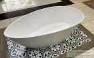 Lunart Josephine 170x77 cm-es szabadon álló öntöttmárvány kád szifon és túlfolyó nélkül,fényes fehér 5999123007100
