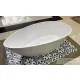 Lunart Josephine 170x77 cm-es szabadon álló öntöttmárvány kád szifon és túlfolyó nélkül,fényes fehér 5999123007100