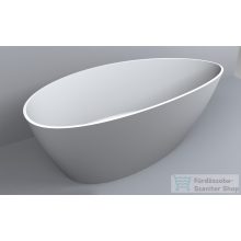   Lunart Josephine 170x77 cm-es szabadon álló öntöttmárvány kád szifon és túlfolyó nélkül,matt fehér 5999123007117