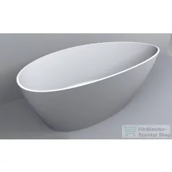   Lunart Josephine 170x77 cm-es szabadon álló öntöttmárvány kád szifon és túlfolyó nélkül,matt fehér 5999123007117