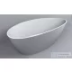 Lunart Josephine 170x77 cm-es szabadon álló öntöttmárvány kád szifon és túlfolyó nélkül,matt fehér 5999123007117