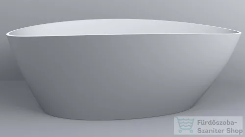 Lunart Josephine 170x77 cm-es szabadon álló öntöttmárvány kád szifon és túlfolyó nélkül,matt fehér 5999123007117