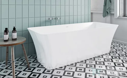 Lunart Adrienne 180x75,5 cm-es szabadon álló öntöttmárvány kád szifon nélkül,fényes fehér 5999123007209