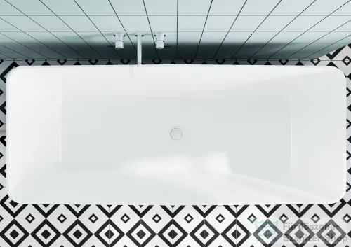 Lunart Adrienne 180x75,5 cm-es szabadon álló öntöttmárvány kád szifon nélkül,fényes fehér 5999123007209