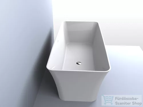 Lunart Adrienne 180x75,5 cm-es szabadon álló öntöttmárvány kád szifon nélkül,fényes fehér 5999123007209