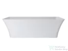 Lunart Adrienne 180x75,5 cm-es szabadon álló öntöttmárvány kád szifon nélkül,fényes fehér 5999123007209