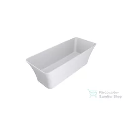   Lunart Adrienne 180x75,5 cm-es szabadon álló öntöttmárvány kád szifon nélkül,matt fehér 5999123007216
