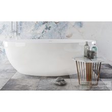   Lunart Amina 180x80 cm-es szabadon álló öntöttmárvány kád szifon nélkül,fényes fehér 5999123007223