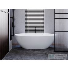   Lunart Summer 180x87 cm-es szabadon álló öntöttmárvány kád szifon nélkül,fényes fehér 5999123007247
