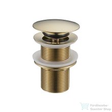   Lunart 5/4" click-clack leeresztő túlfolyó nélküli mosdóhoz,dark gold 5999123007414