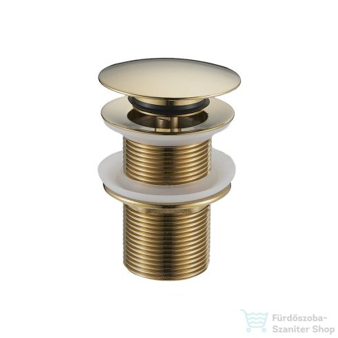 Lunart 5/4" click-clack leeresztő túlfolyó nélküli mosdóhoz,dark gold 5999123007414