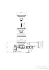 Lunart kád leeresztő (Ophelia kádhoz nem használható),króm 5999123007445