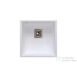   Lunart Bende 42x42 cm-es öntött gránit aláépíthető mosogató medence szifon nélkül,White 5999123007568