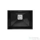 Lunart Soma 55x42 cm-es öntött gránit mosogató medence szifon nélkül,Midnight black 5999123007582