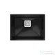 Lunart Soma 55x42 cm-es öntött gránit mosogató medence szifon nélkül,Midnight black 5999123007582
