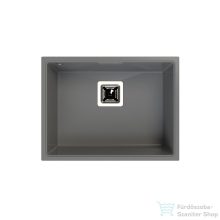   Lunart Soma 55x42 cm-es öntött gránit mosogató medence szifon nélkül,Light grey 5999123007599