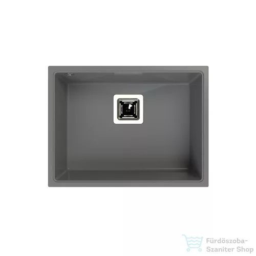 Lunart Soma 55x42 cm-es öntött gránit mosogató medence szifon nélkül,Light grey 5999123007599