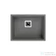 Lunart Soma 55x42 cm-es öntött gránit mosogató medence szifon nélkül,Light grey 5999123007599