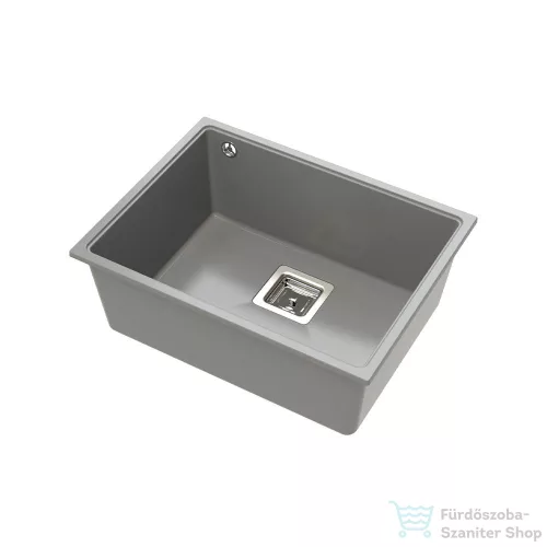Lunart Soma 55x42 cm-es öntött gránit mosogató medence szifon nélkül,Light grey 5999123007599