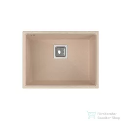   Lunart Soma 55x42 cm-es öntött gránit mosogató medence szifon nélkül,Beige 5999123007612