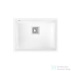  Lunart Soma 55x42 cm-es öntött gránit mosogató medence szifon nélkül,Fehér 5999123007629