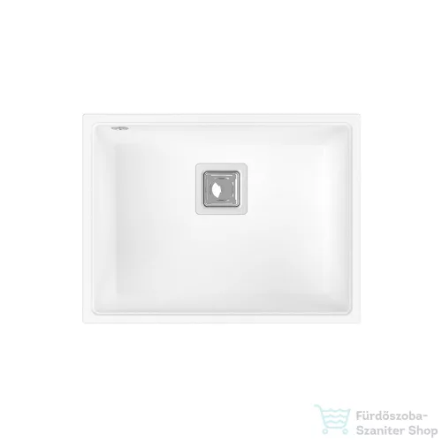 Lunart Soma 55x42 cm-es öntött gránit mosogató medence szifon nélkül,Fehér 5999123007629