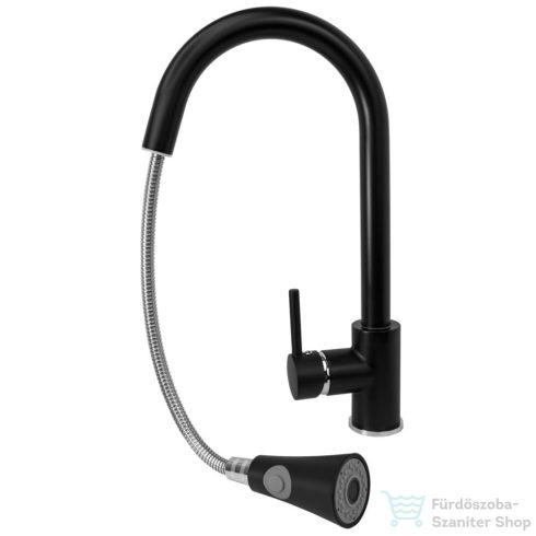 Lunart Kate kihúzható fejes mosogató csaptelep,matt fekete 5999123007704