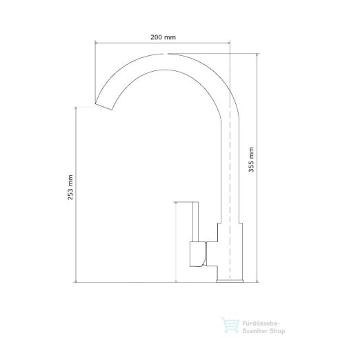 Lunart Zozo Max mosogató csaptelep,Gold 5999123007797