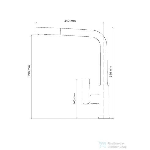 Lunart Mimi kihúzható fejes mosogató csaptelep,króm 5999123007810