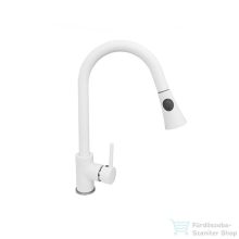   Lunart Kate kihúzható fejes mosogató csaptelep,matt fehér 5999123007926