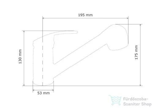 Lunart Athos kihúzható fejes mosogató csaptelep,matt fekete 5999123007988