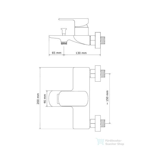 Lunart Elizabeth kádöltő csaptelep zuhanyszett nélkül,gold 5999123008183