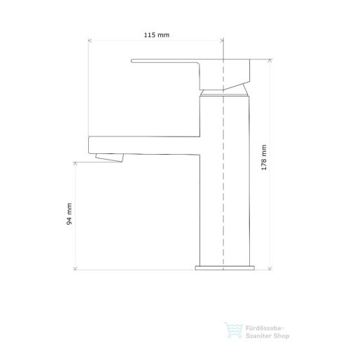 Lunart Love mosdó csaptelep leeresztő nélkül,króm 5999123008299