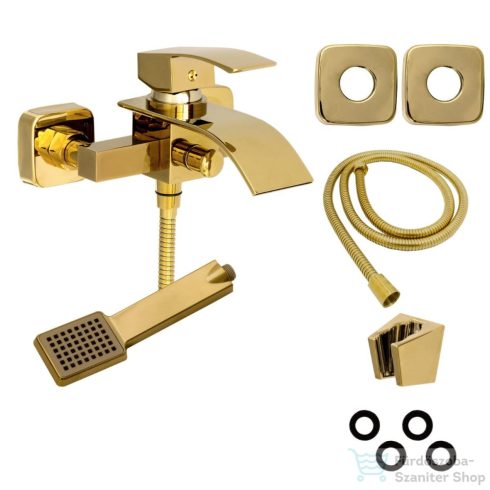 Lunart Sisy kádöltő csaptelep zuhanyszettel,Gold 5999123008503