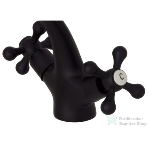 Lunart Vintage mosdó csaptelep leeresztő nélkül,matt fekete 5999123008701