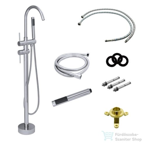 Lunart Faith szabadonálló kádöltő csaptelep,zuhanyszettel,króm 5999123008916