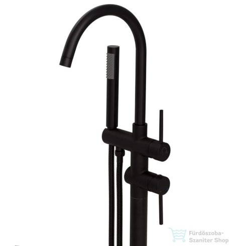 Lunart Faith szabadonálló kádöltő csaptelep zuhanyszettel,matt fekete 5999123008923