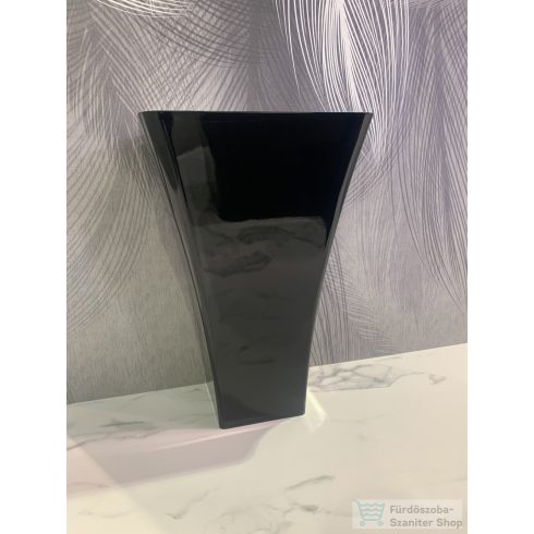 Lunart Adrienne 60x45x88 cm-es szabadon álló mosdó túlfolyó nélkül,fényes RAL 9005 fekete/fehér 5999123009647