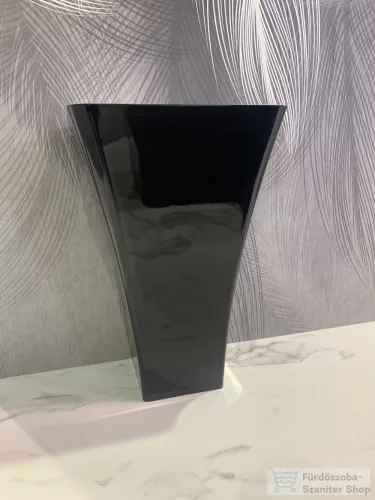Lunart Adrienne 60x45x88 cm-es szabadon álló mosdó túlfolyó nélkül,fényes RAL 9005 fekete/fehér 5999123009647