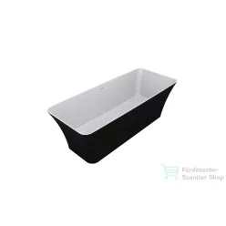  Lunart Adrienne 180x75,5 cm-es szabadon álló öntöttmárvány kád szifon nélkül,fényes RAL 9005 5999123009654
