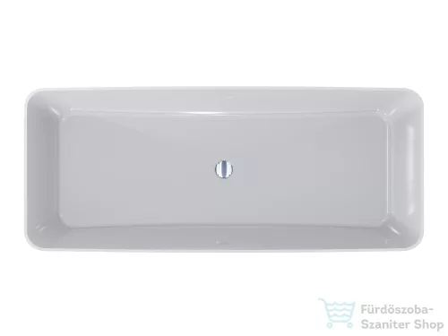 Lunart Adrienne 180x75,5 cm-es szabadon álló öntöttmárvány kád szifon nélkül,fényes RAL 9005 5999123009654