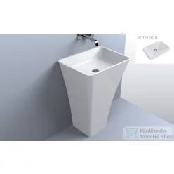   Lunart Adrienne 60x45x88 cm-es szabadon álló mosdó túlfolyó nélkül,matt fehér 5999123011053