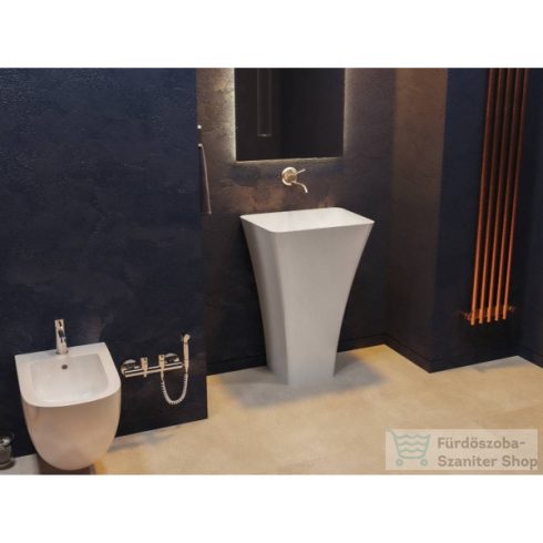 Lunart Adrienne 60x45x88 cm-es szabadon álló mosdó túlfolyó nélkül,matt fehér 5999123011053