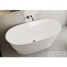   Lunart Lucy 160x81 cm-es szabadon álló öntöttmárvány kád szifon nélkül,fényes fehér 5999123011275